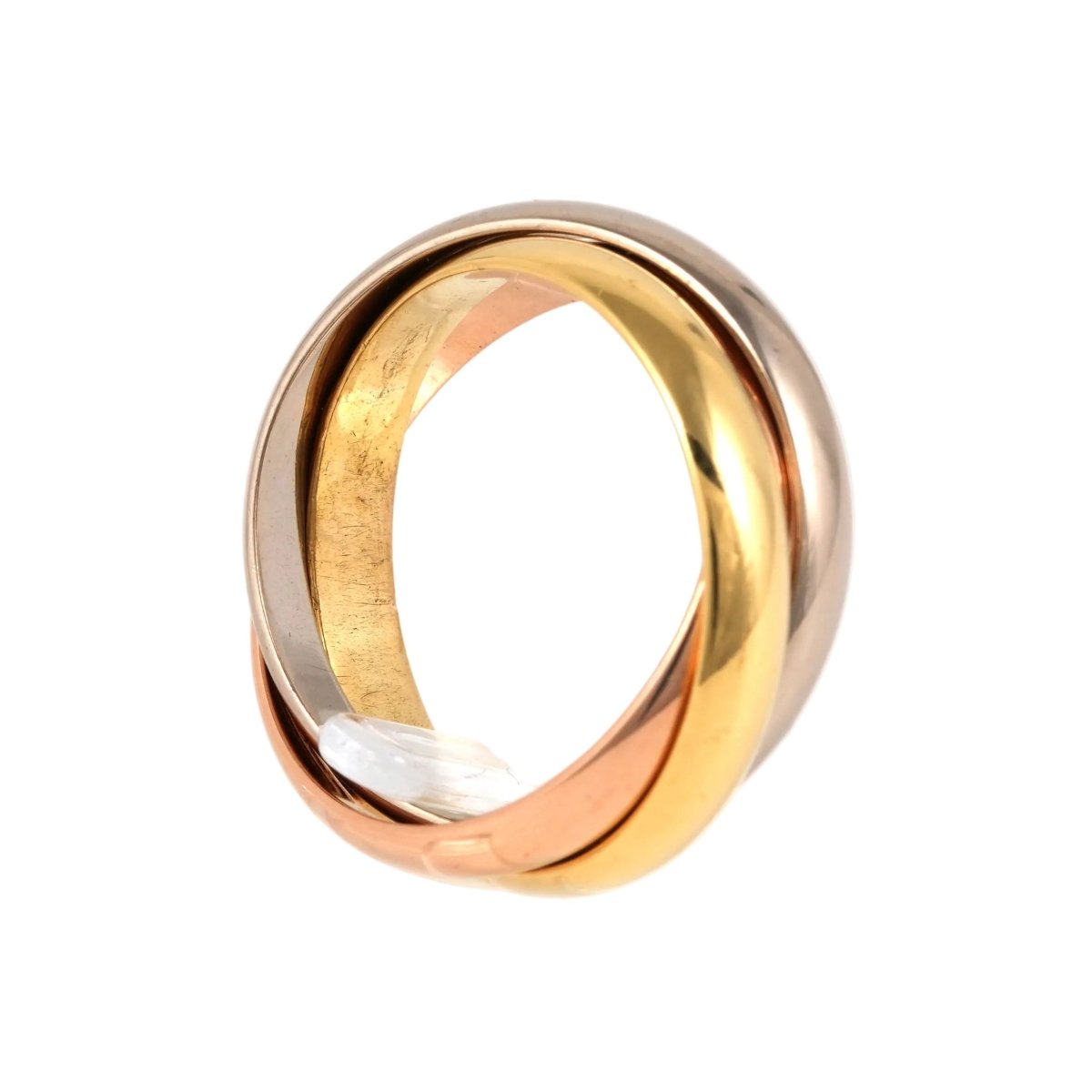 Bague Alliance CARTIER "Trinity" en or blanc, or jaune et or rose - Castafiore
