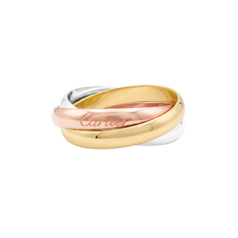 Bague Alliance CARTIER "Trinity » en or blanc, or jaune et or rose - Castafiore