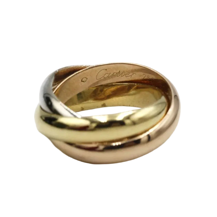 Bague Alliance CARTIER "Trinity" en or blanc, or jaune et or rose - Castafiore