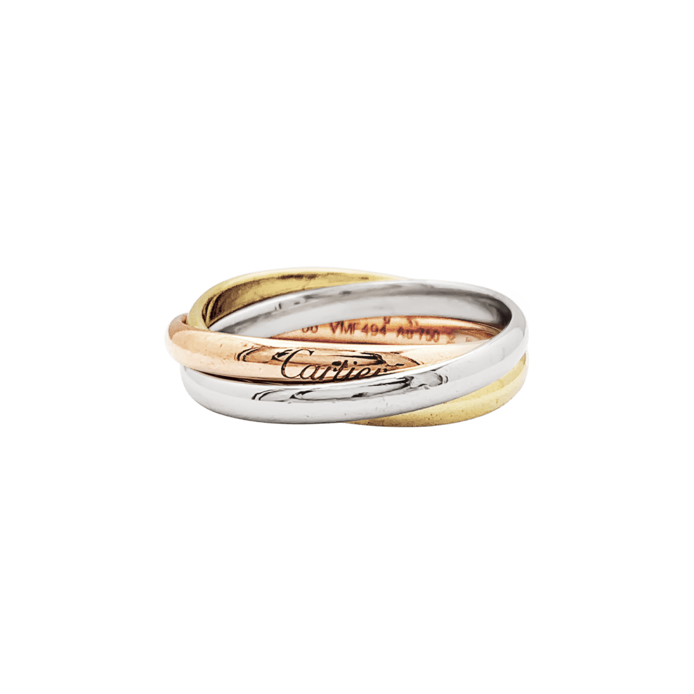 Bague Alliance CARTIER "Trinity" en or blanc, or jaune et or rose - Castafiore
