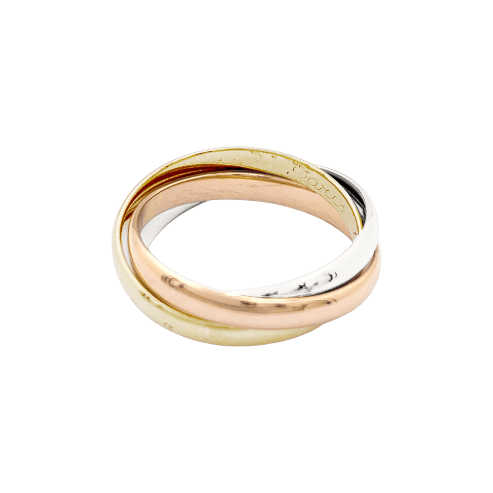 Bague Alliance CARTIER "Trinity" en or blanc, or jaune et or rose - Castafiore