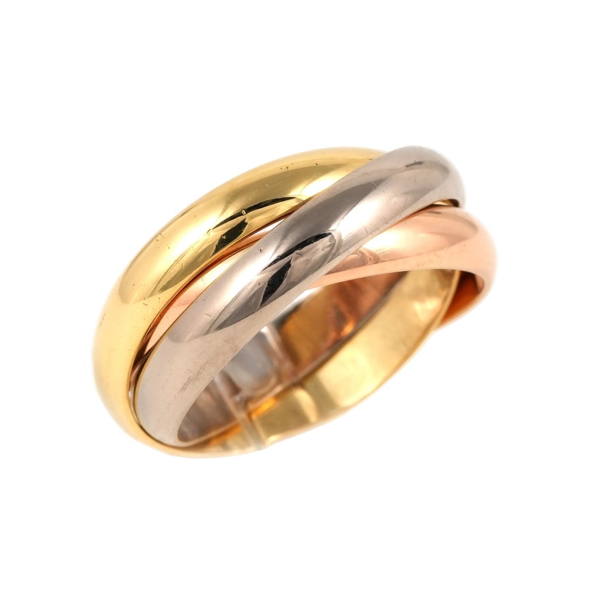 Bague Alliance CARTIER "Trinity" en or blanc, or jaune et or rose - Castafiore