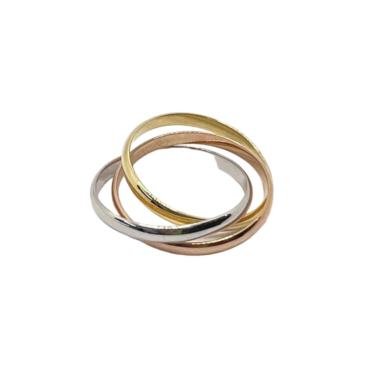 Bague Alliance CARTIER "Trinity" en or blanc, or jaune et or rose - Castafiore