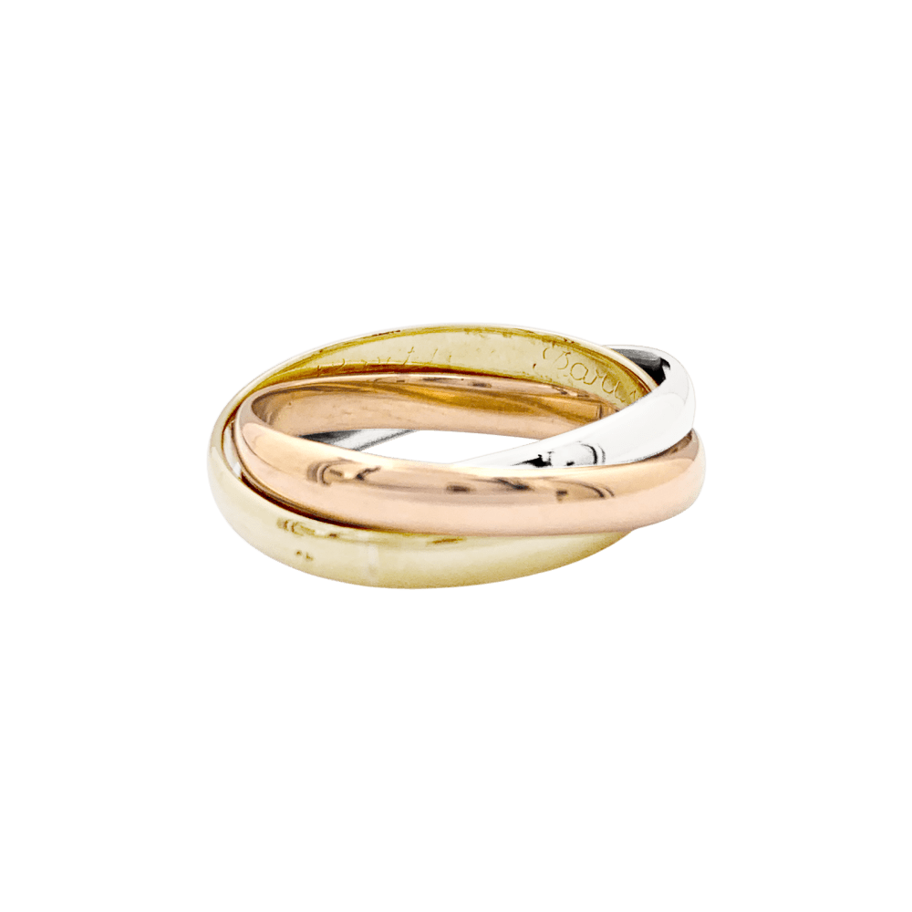 Bague Alliance CARTIER "Trinity" en or blanc, or jaune et or rose - Castafiore