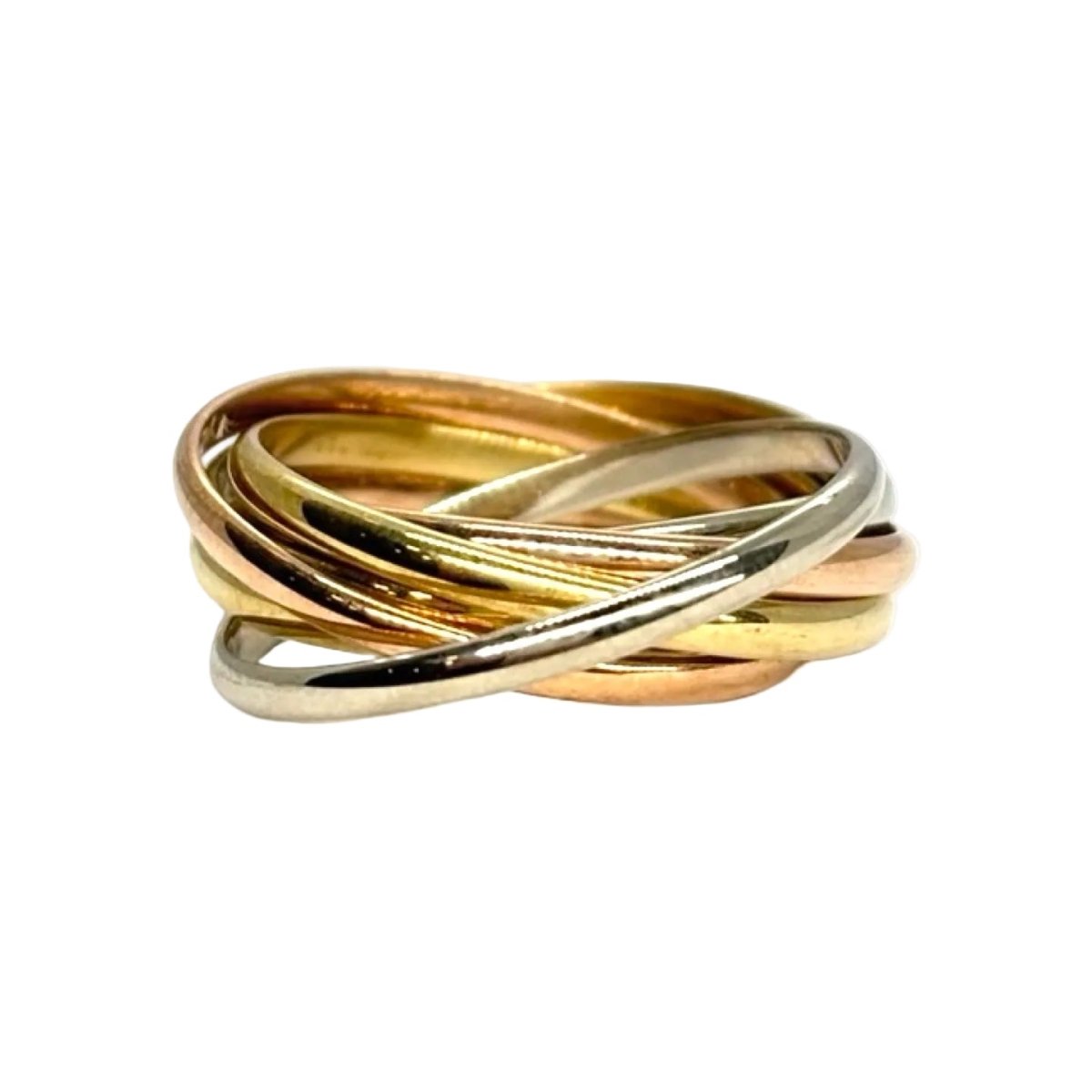 Bague Alliance CARTIER "Trinity" en or blanc, or jaune et or rose - Castafiore