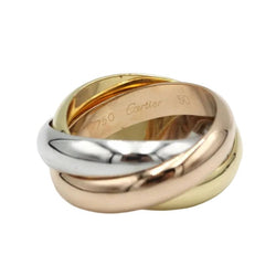 Bague Alliance CARTIER "Trinity" en or blanc, or jaune et or rose - Castafiore