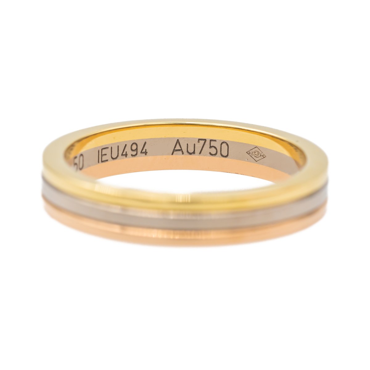 Bague Alliance CARTIER "Trinity" en or blanc, or rose et or blanc - Castafiore