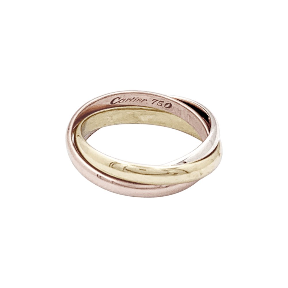 Bague Alliance CARTIER "Trinity" en or jaune, or blanc et or rose - Castafiore