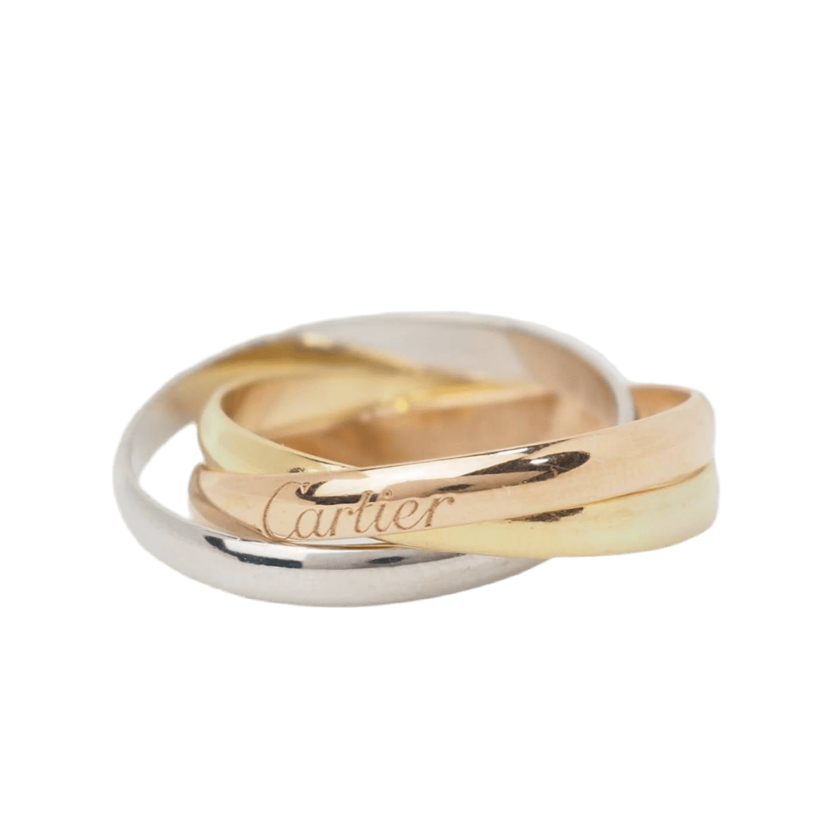 Bague Alliance CARTIER "Trinity" en or jaune, or blanc et or rose - Castafiore