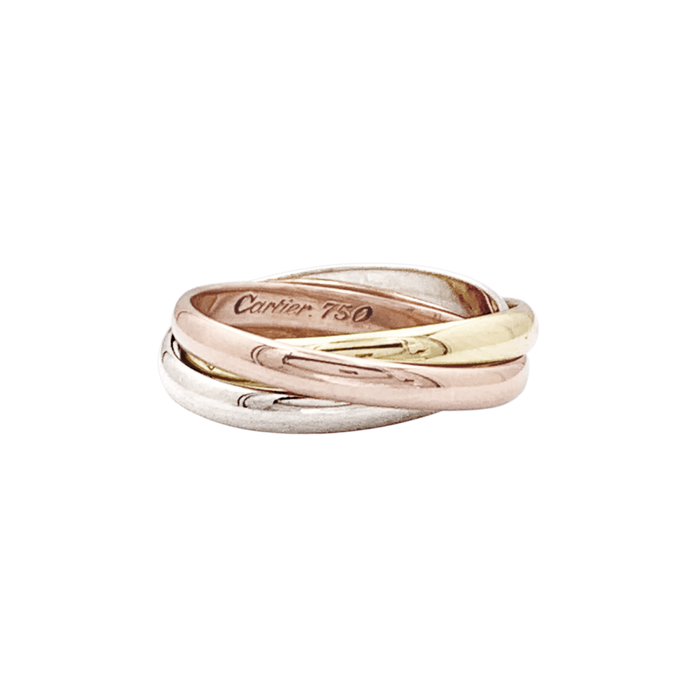 Bague Alliance CARTIER "Trinity" en or jaune, or blanc et or rose - Castafiore