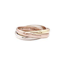 Bague Alliance CARTIER "Trinity" en or jaune, or blanc et or rose - Castafiore