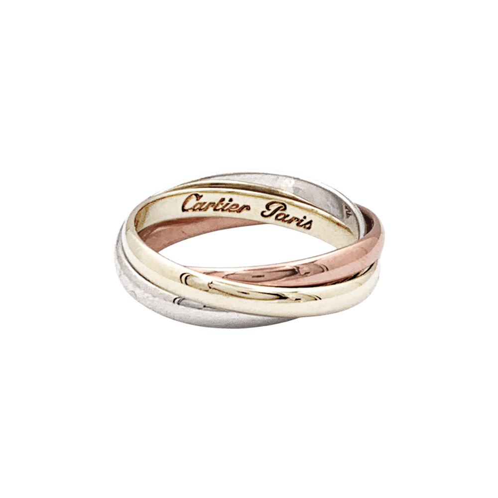 Bague Alliance CARTIER "Trinity" en or jaune, or blanc et or rose - Castafiore