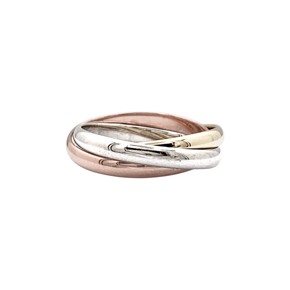 Bague Alliance CARTIER "Trinity" en or jaune, or blanc et or rose - Castafiore