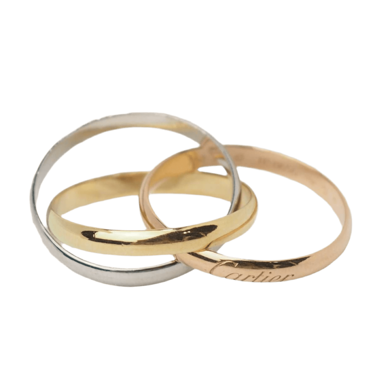 Bague Alliance CARTIER "Trinity" en or jaune, or blanc et or rose - Castafiore