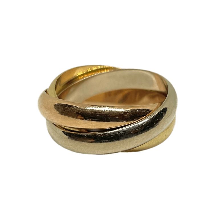 Bague Alliance CARTIER "Trinity" en or jaune, or blanc et or rose - Castafiore