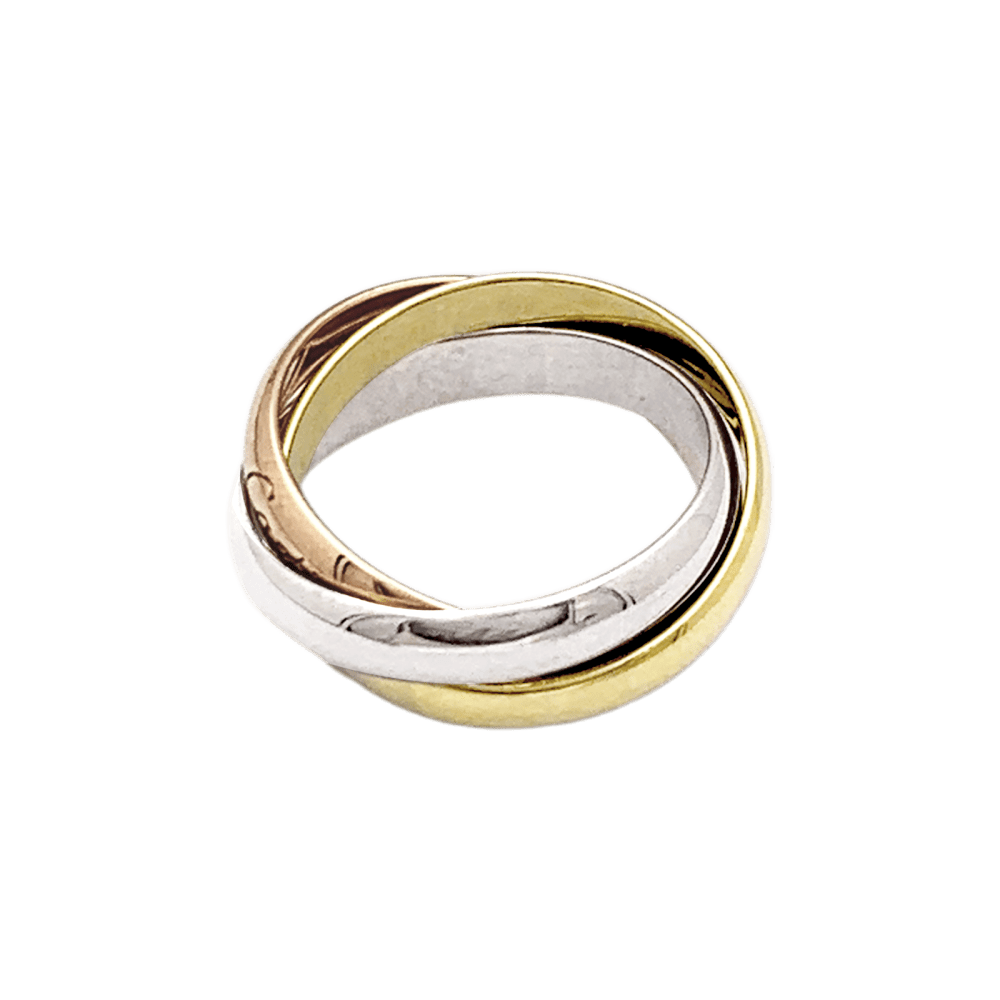 Bague Alliance CARTIER "Trinity" en or jaune, or blanc et or rose - Castafiore