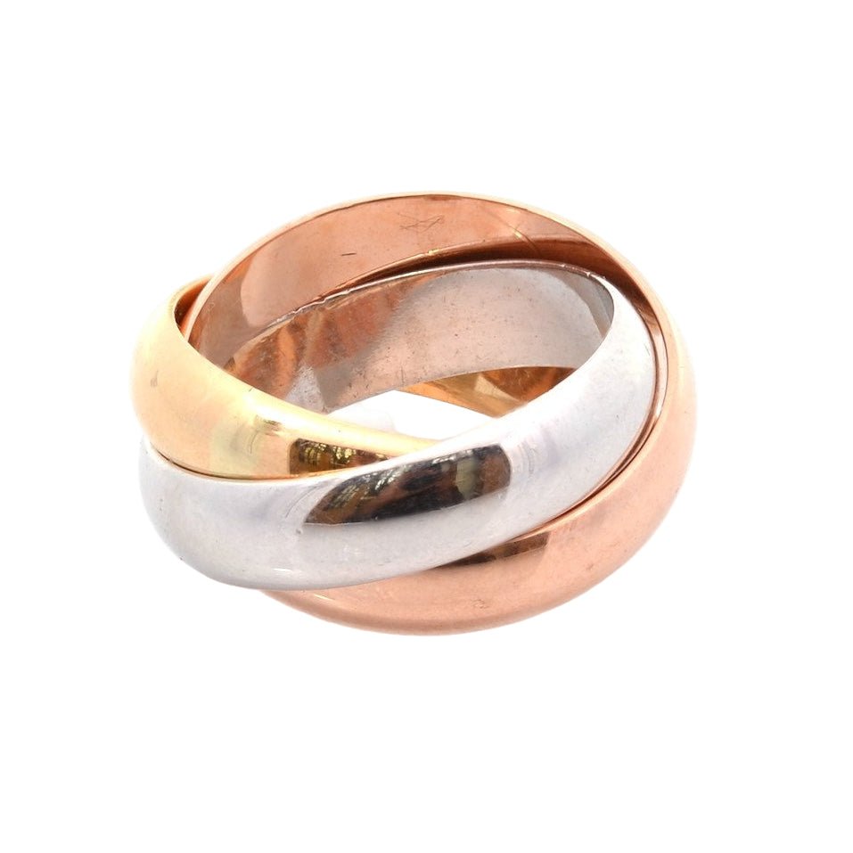 Bague Alliance CARTIER "Trinity" en or jaune, or blanc et or rose - Castafiore