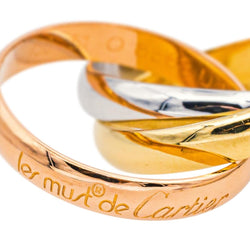 Bague Alliance CARTIER "Trinity" en or jaune, or blanc et or rose - Castafiore
