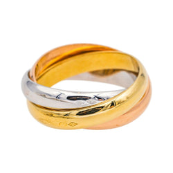 Bague Alliance CARTIER "Trinity" en or jaune, or blanc et or rose - Castafiore