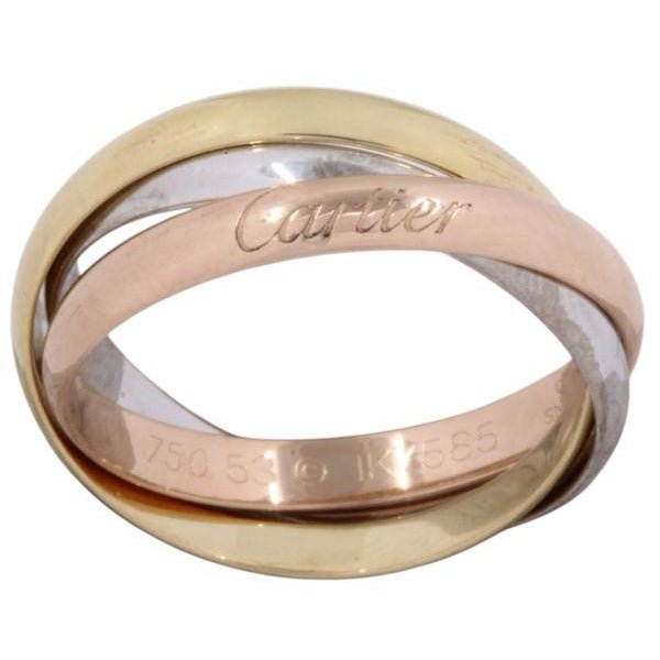 Bague Alliance CARTIER "Trinity" en or jaune, or blanc et or rose - Castafiore