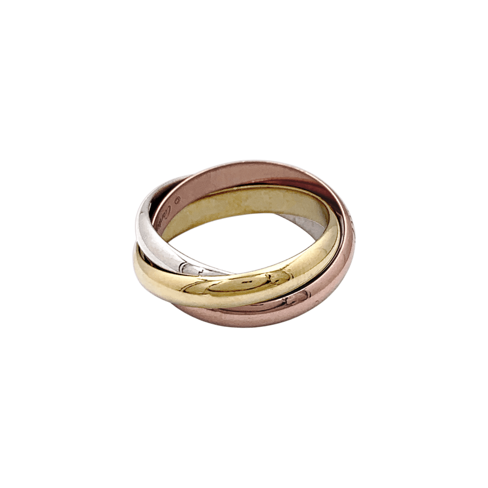 Bague Alliance CARTIER "Trinity" en or jaune, or blanc et or rose - Castafiore