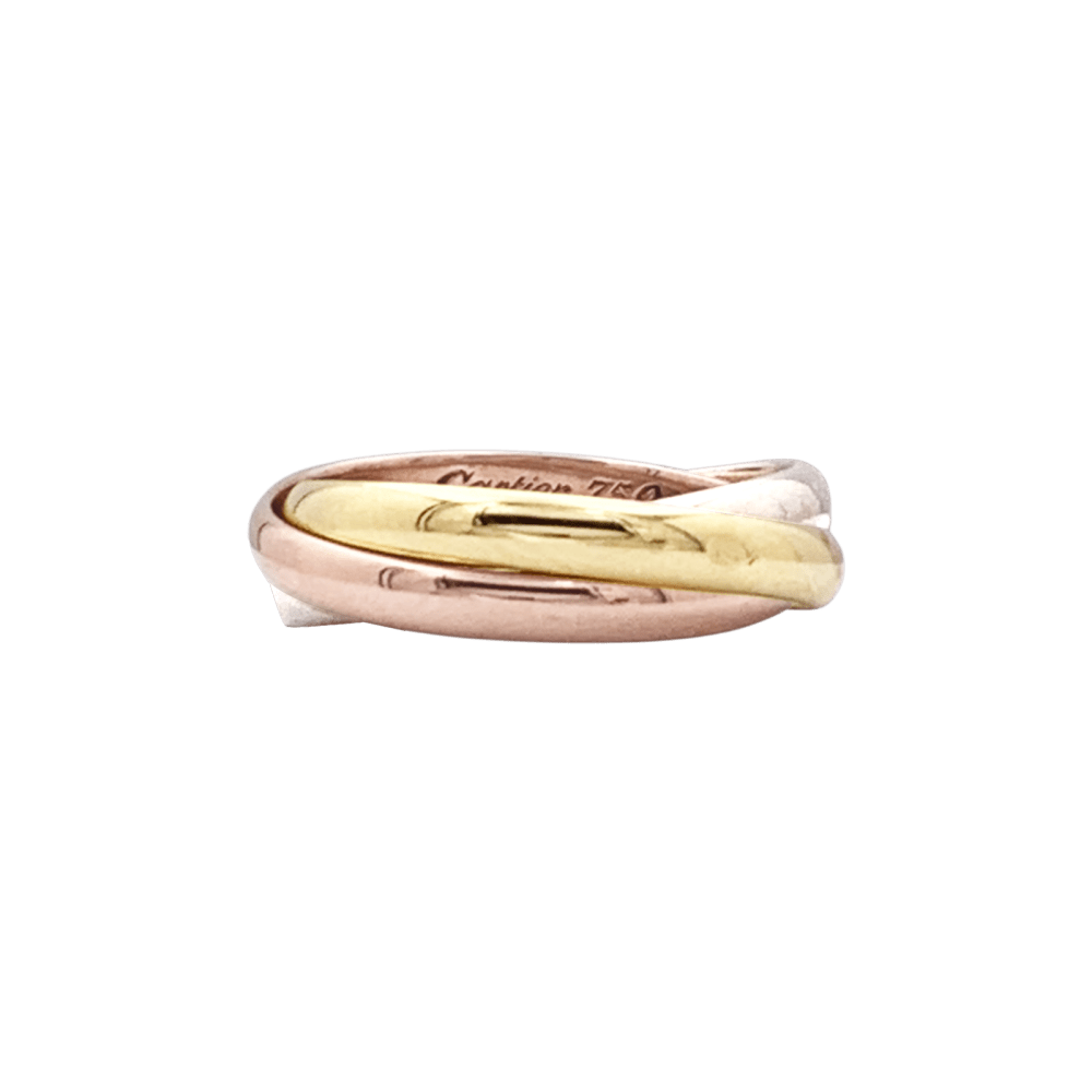 Bague Alliance CARTIER "Trinity" en or jaune, or blanc et or rose - Castafiore