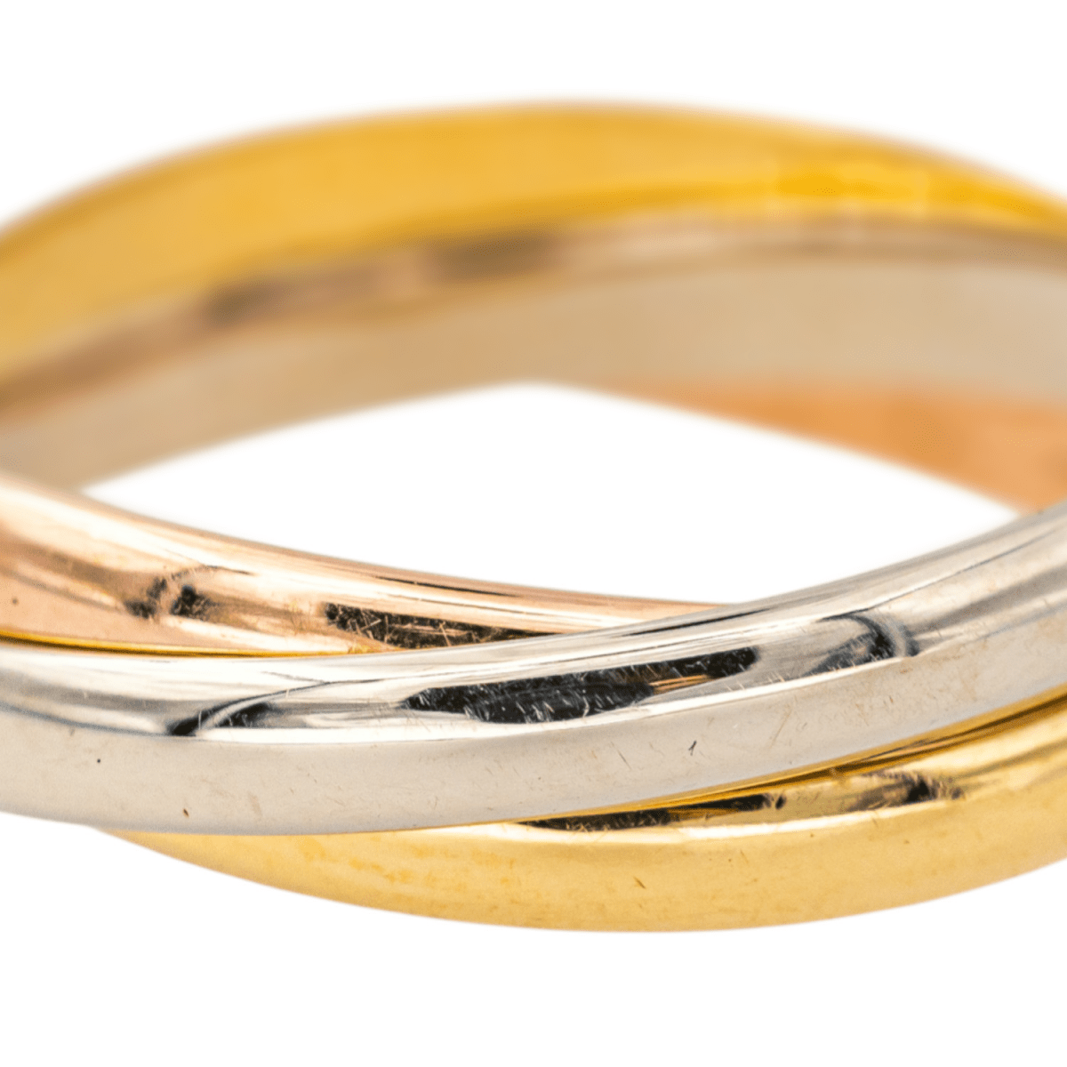 Bague Alliance CARTIER "Trinity" en or jaune, or blanc et or rose - Castafiore