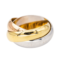 Bague Alliance CARTIER "Trinity" en or jaune, or blanc et or rose - Castafiore