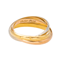 Bague Alliance CARTIER "Trinity" en or jaune, or blanc et or rose - Castafiore