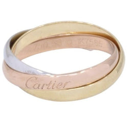 Bague Alliance CARTIER "Trinity" en or jaune, or blanc et or rose - Castafiore