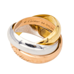 Bague Alliance CARTIER "Trinity" en or jaune, or blanc et or rose - Castafiore