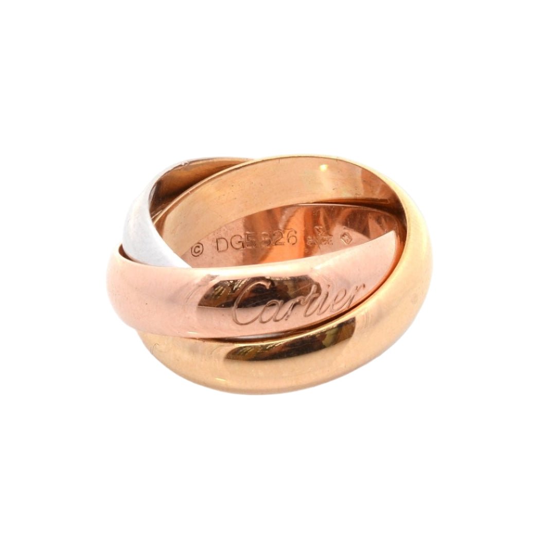 Bague Alliance CARTIER "Trinity" en or jaune, or blanc et or rose - Castafiore