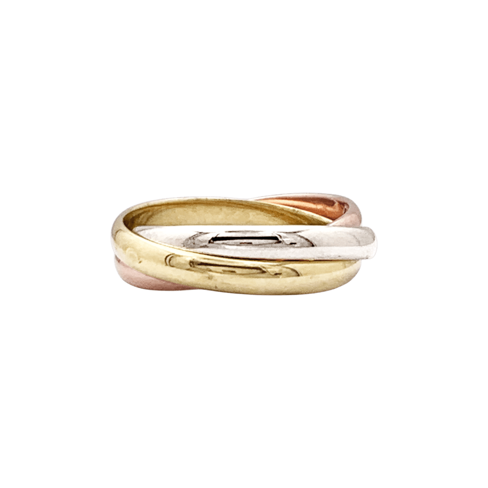 Bague Alliance CARTIER "Trinity" en or jaune, or blanc et or rose - Castafiore