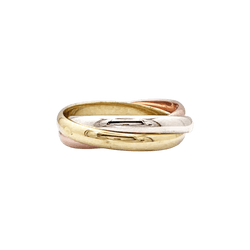Bague Alliance CARTIER "Trinity" en or jaune, or blanc et or rose - Castafiore