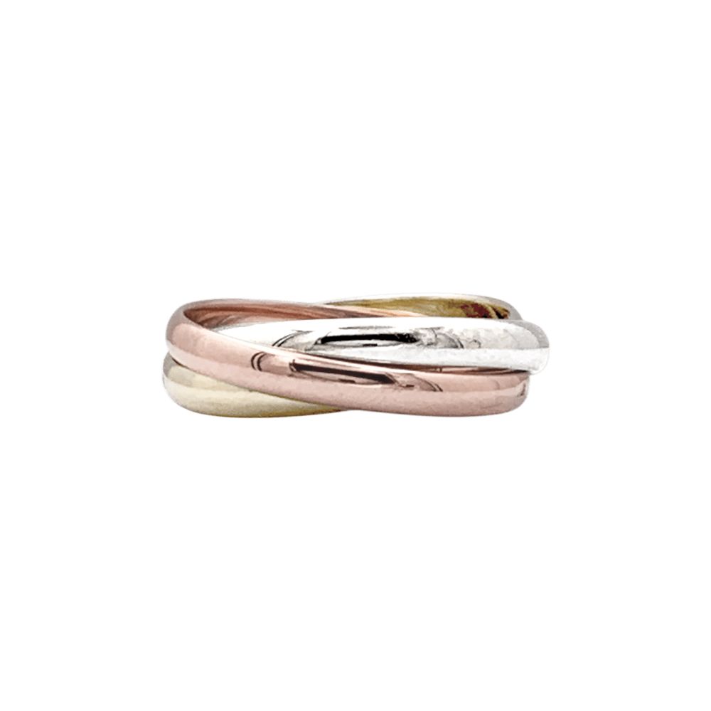 Bague Alliance CARTIER "Trinity" en or jaune, or blanc et or rose - Castafiore
