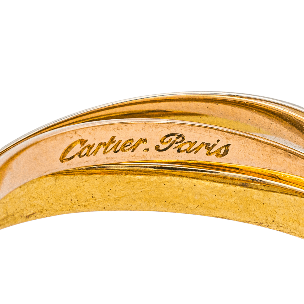 Bague Alliance CARTIER "Trinity" en or jaune, or blanc et or rose - Castafiore