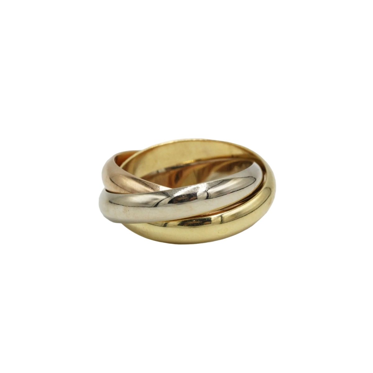 Bague Alliance CARTIER "Trinity" en or jaune, or blanc, et or rose - Castafiore