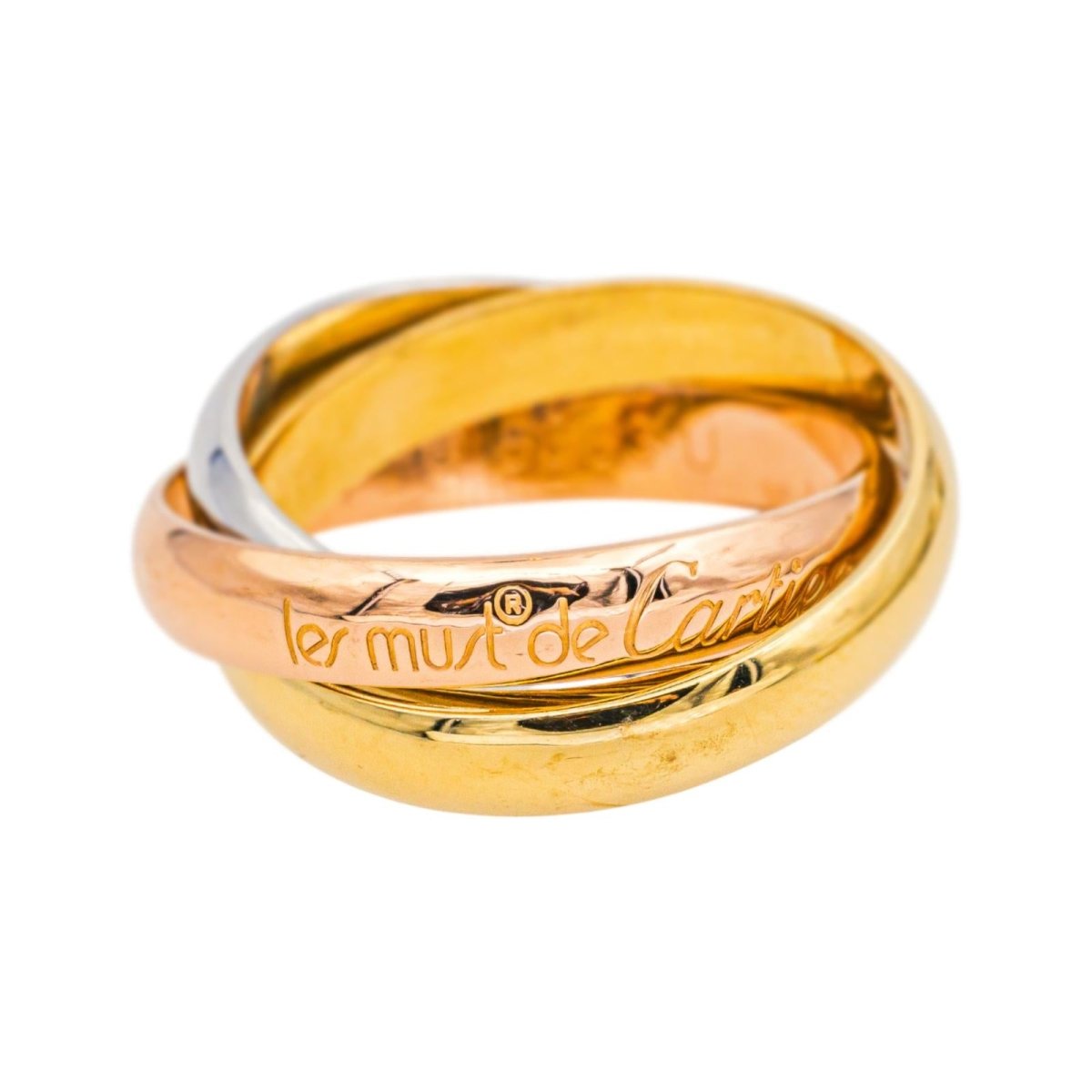 Bague Alliance CARTIER "Trinity" en or jaune, or blanc et or rose - Castafiore