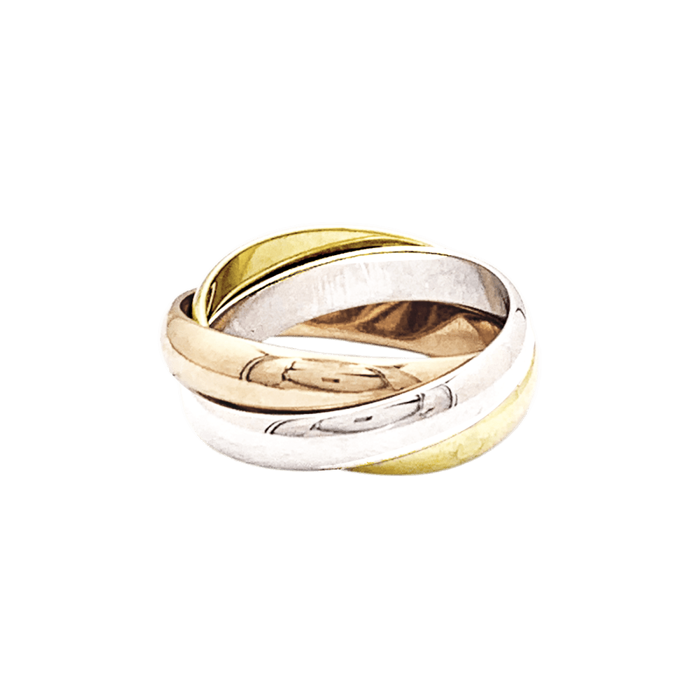 Bague Alliance CARTIER "Trinity" en or jaune, or blanc et or rose - Castafiore