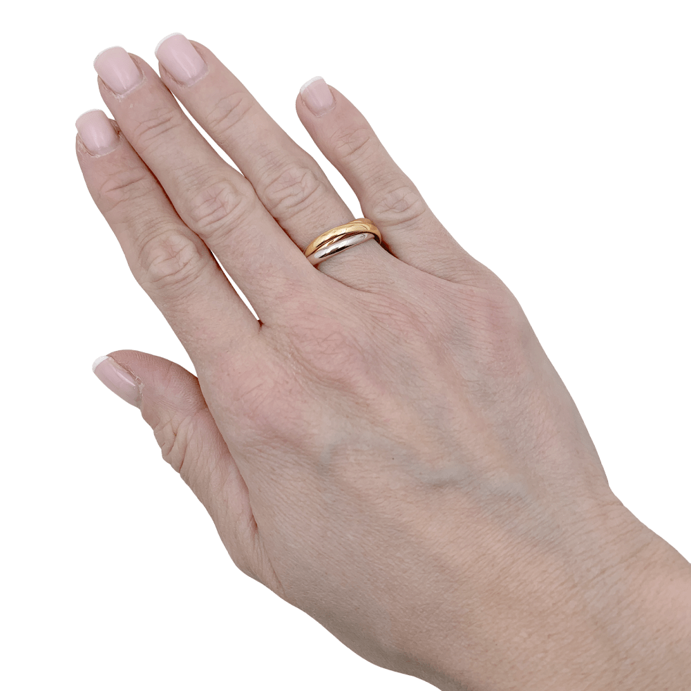 Bague Alliance CARTIER "Trinity" en or jaune, or blanc et or rose - Castafiore