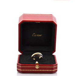 Bague Alliance CARTIER "Trinity" en or jaune, or blanc, or rose et céramique - Castafiore