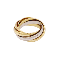 Bague Alliance CARTIER "Trinity" en or jaune, or blanc, or rose et diamants - Castafiore
