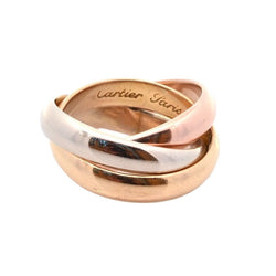 Bague Alliance CARTIER "Trinity" en or jaune, or rose et or blanc - Castafiore
