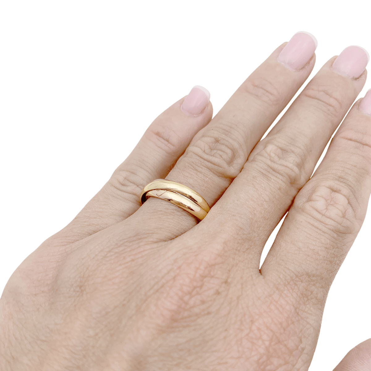 Bague Alliance CARTIER "Trinity" en or jaune, or rose et or blanc - Castafiore