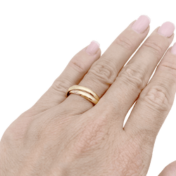 Bague Alliance CARTIER "Trinity" en or jaune, or rose et or blanc - Castafiore