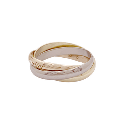 Bague Alliance CARTIER "Trinity" en or jaune, or rose et or blanc - Castafiore