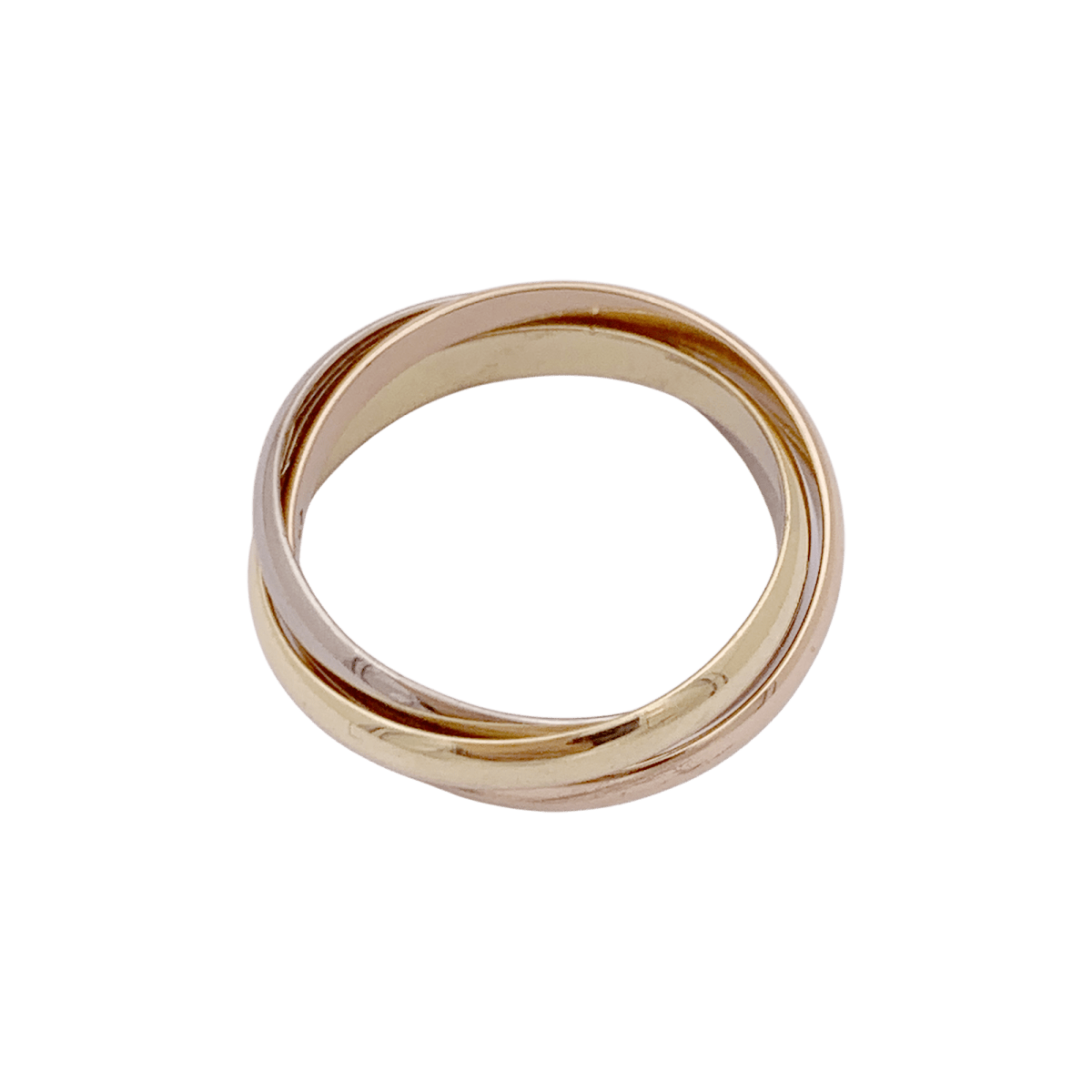 Bague Alliance CARTIER "Trinity" en or jaune, or rose et or blanc - Castafiore