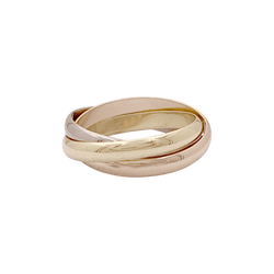 Bague Alliance CARTIER "Trinity" en or jaune, or rose et or blanc - Castafiore