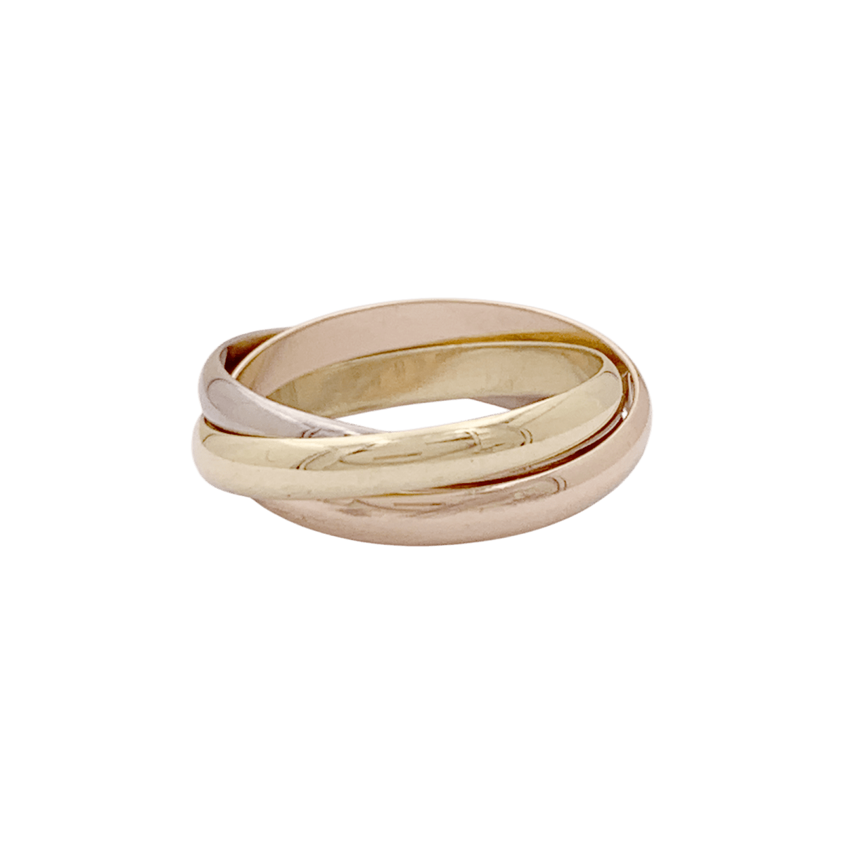 Bague Alliance CARTIER "Trinity" en or jaune, or rose et or blanc - Castafiore