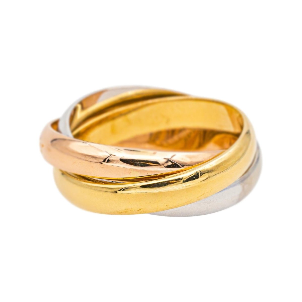 Bague Alliance CARTIER "Trinity" en or rose, or jaune et or blanc - Castafiore